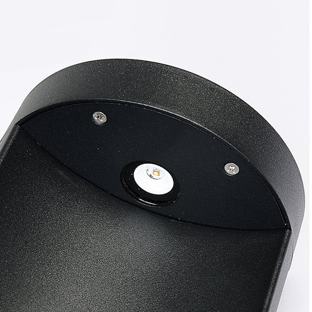 Modern Outdoor Cylinder Lawn Lamp - LED Solar & Hardwired Options