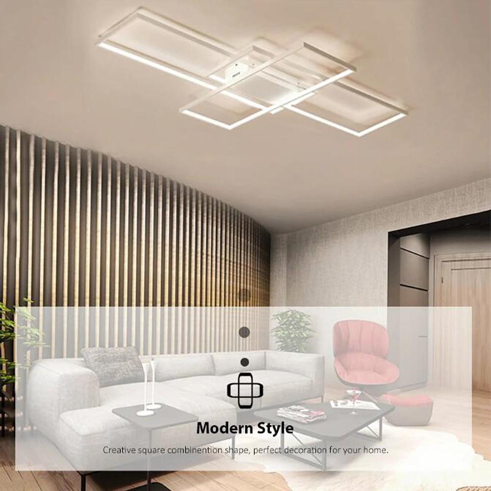 Display Of Rectangles Abstract LED Flush Mount Ceiling Lights for Bedroom
