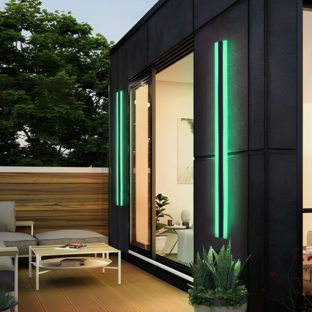 Transform your interior with RGB wall light modern linear waterproof LED metal light, perfect for contemporary home or office spaces.
