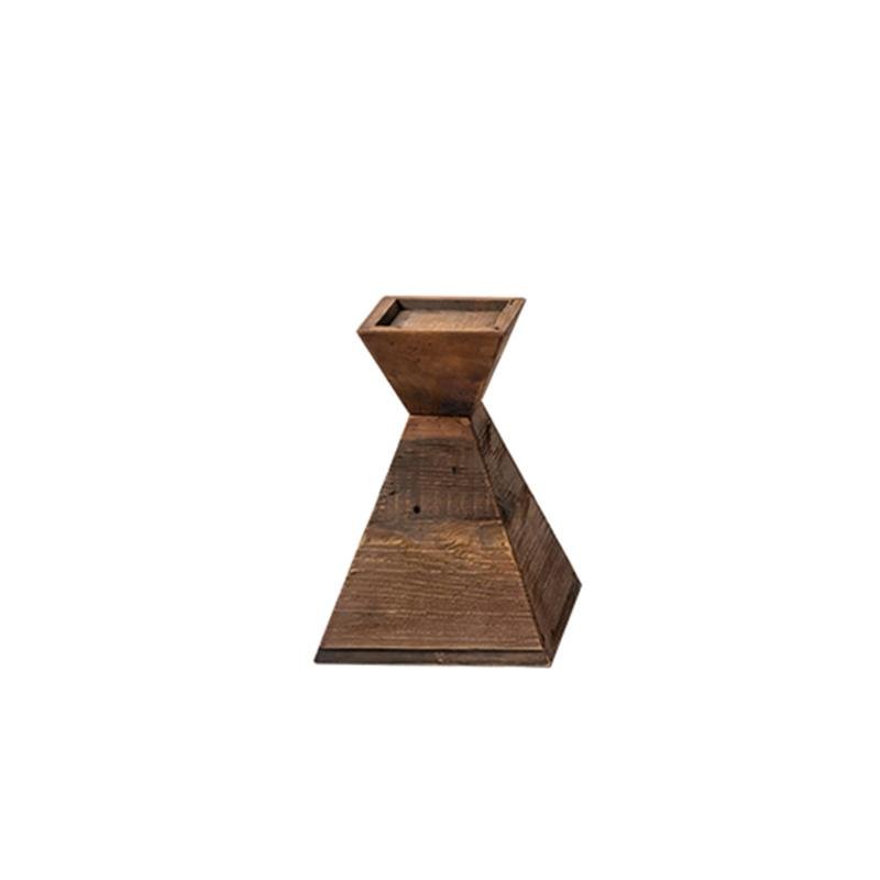 Brown Wood Candle Holder for Living Room Dining Room