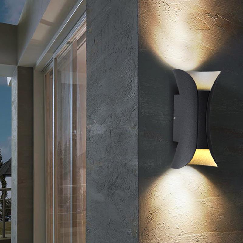Aluminum And Tempered Glass Outdoor Lighting Garden Wall Light Doorway - dazuma