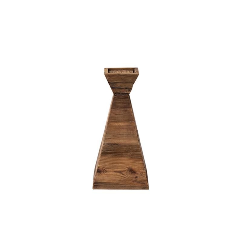 Brown Wood Candle Holder for Living Room Dining Room
