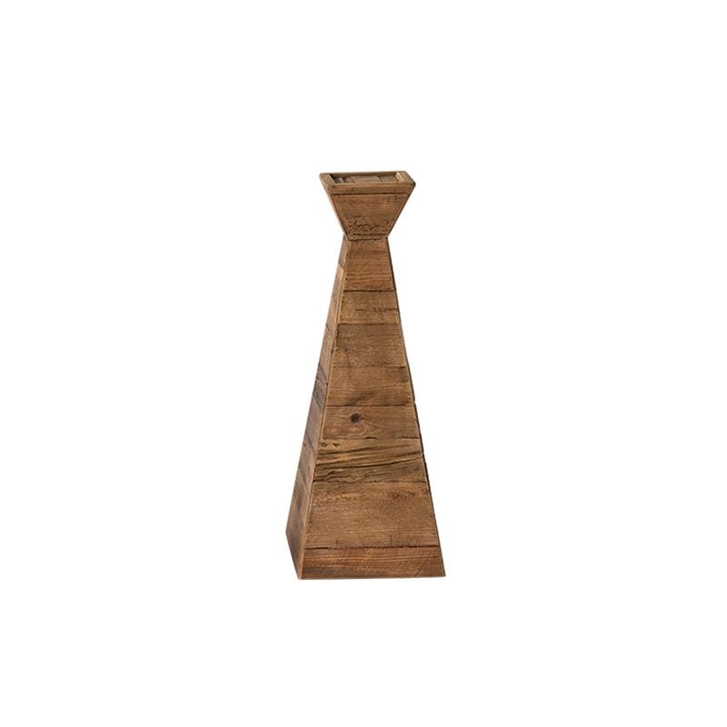Brown Wood Candle Holder for Living Room Dining Room