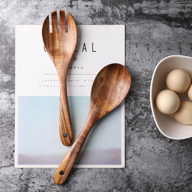 2 - Piece Wooden Salad Flatware Sets