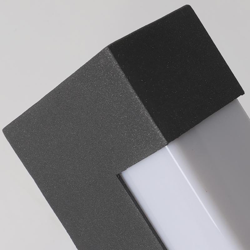 Modern Black Square Tall Aluminum LED Landscape Lighting Pathway Lights