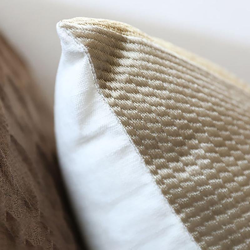 Square Triangular-Patterned Geometric Cotton Cushion Cover for Sofa - dazuma