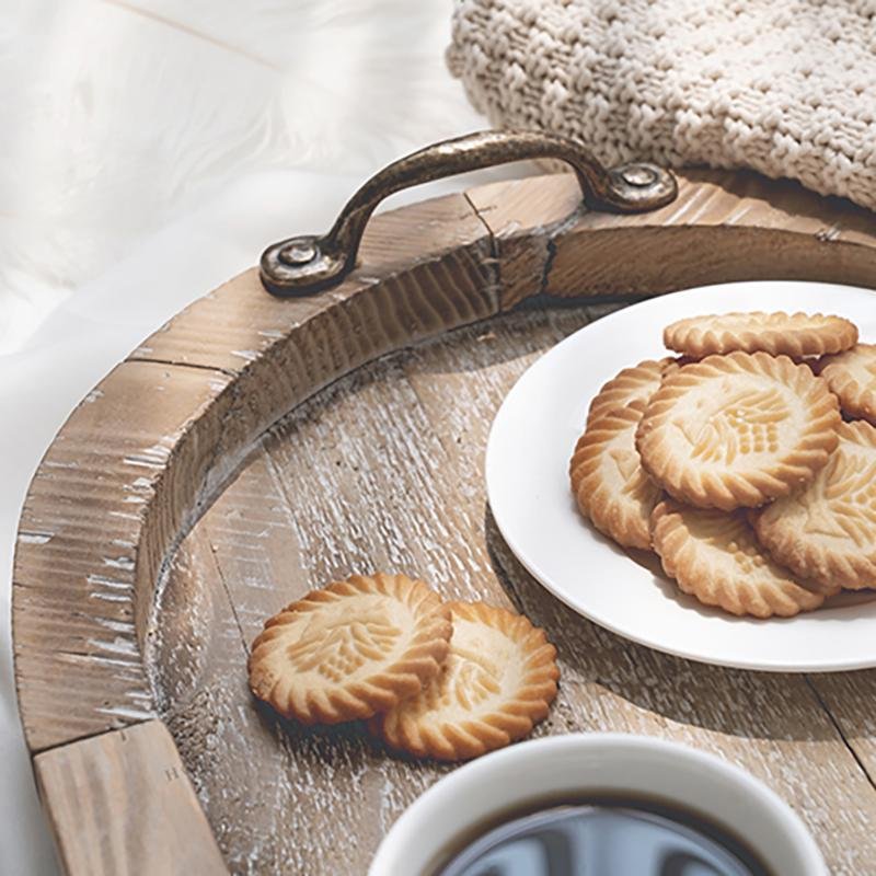 Rustic Wooden Food Coffee Tea Dinner Tray