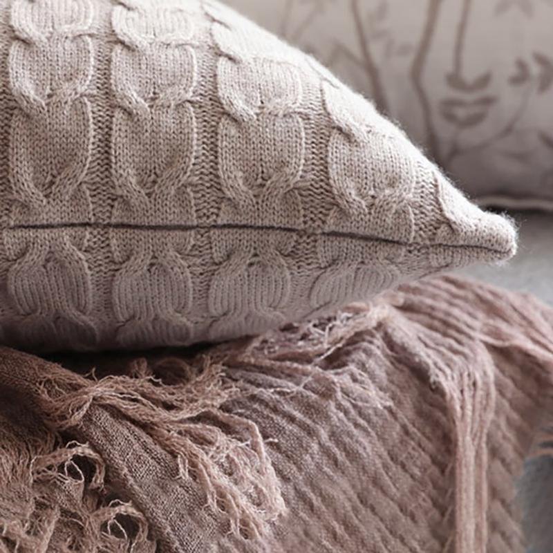 Square European Style Decorative Cushion Pillow Cover for Living Room Sofa Bed - dazuma