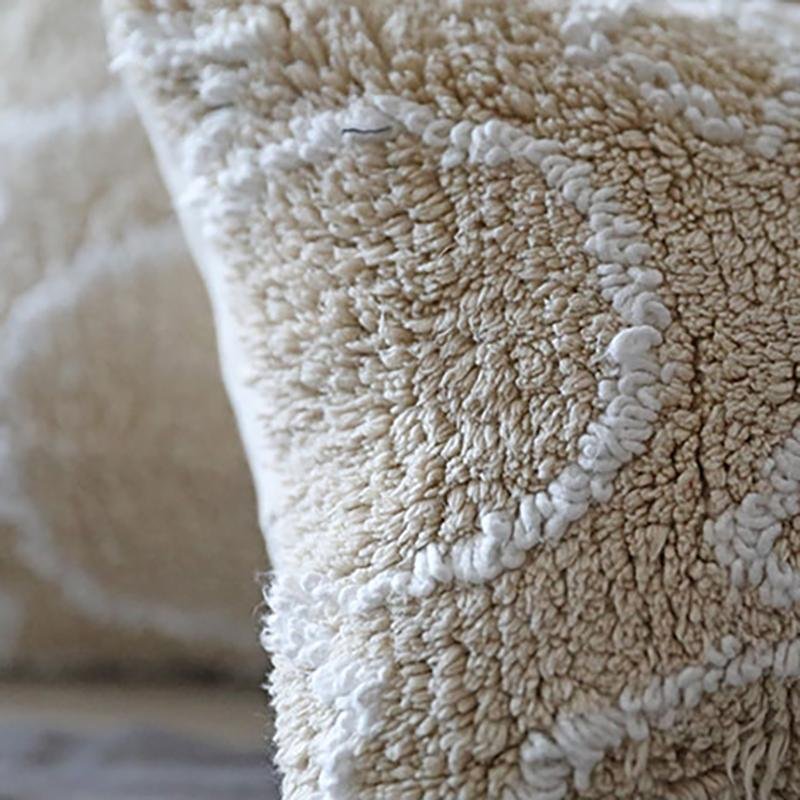 Square Thick Towel Style Cushion Pillow Cover for Living Room Sofa Bed - dazuma