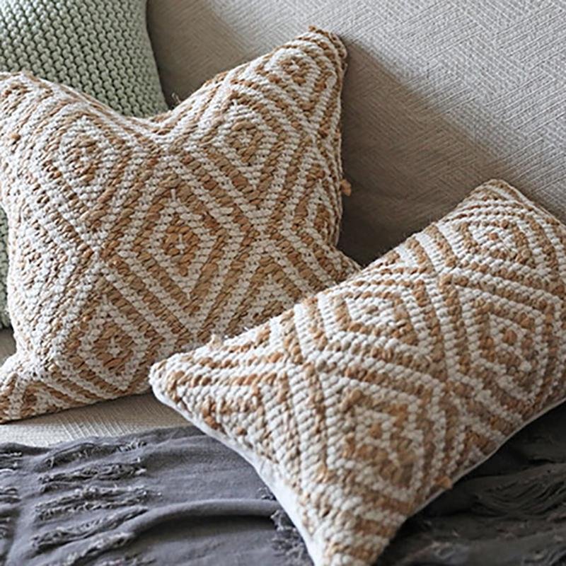 Rectangular Zen Japanese Style Cushion Pillow Cover for Living Room Sofa Bed - dazuma