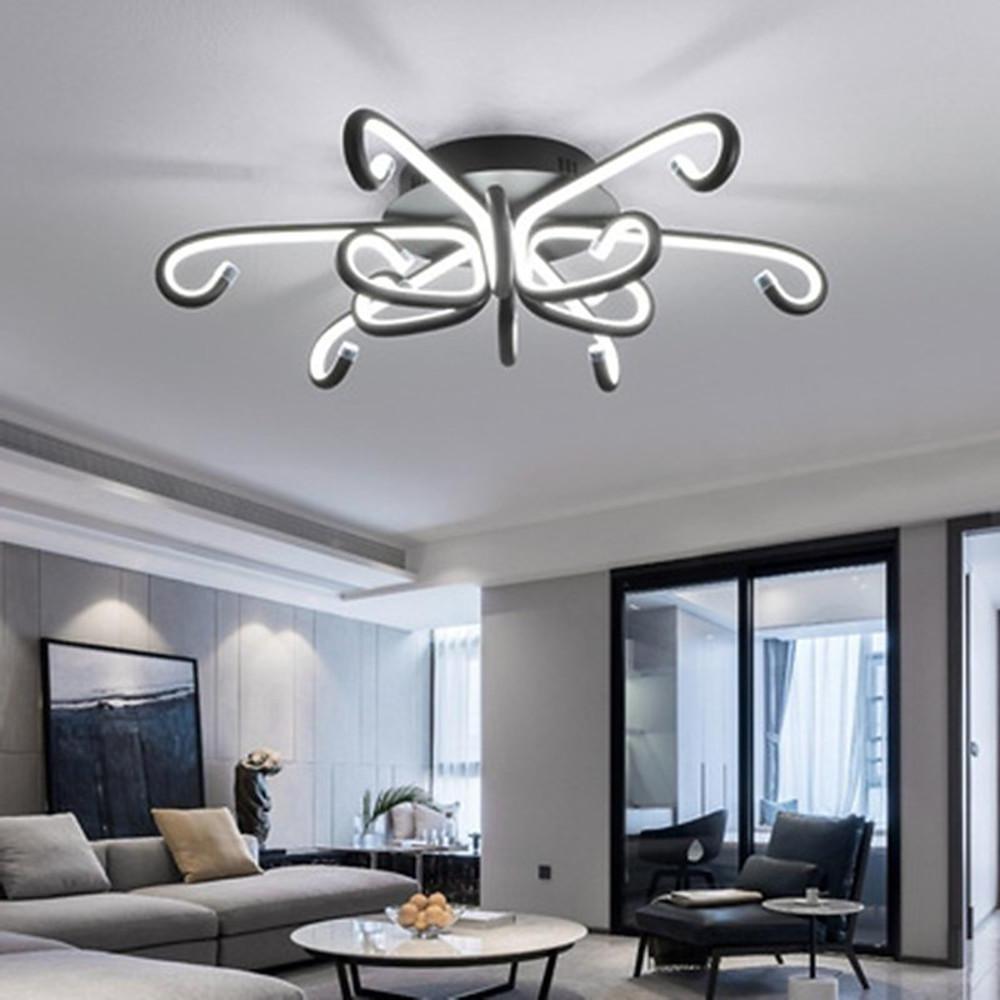 Modern Artistic Octopus - Inspired Flush Mount Ceiling Light with Sleek Curved LED Design