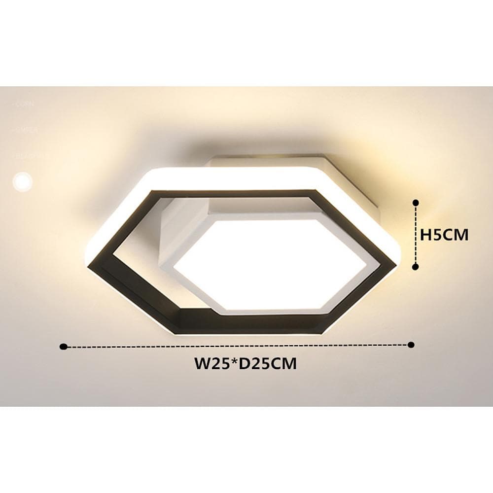 10'' LED 2-Light Geometric Shapes Flush Mount Lights Metal Aluminum Acrylic Flush Mounts Semi Flush Mounts