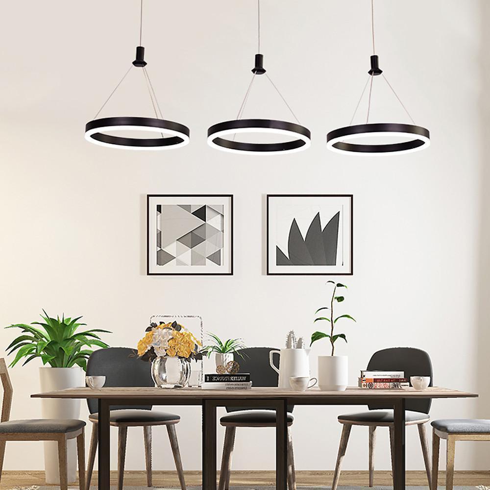 3 - ring Dimmable LED Modern Chandeliers Pendant Light Hanging Lamp