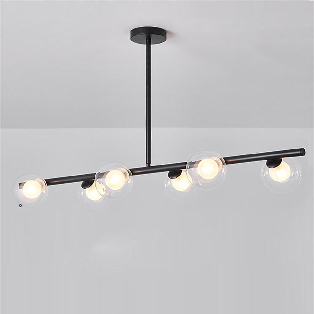 39'' LED 6-Light New Design Island Light Nordic Style Modern Metal Glass Island Unique Chandeliers