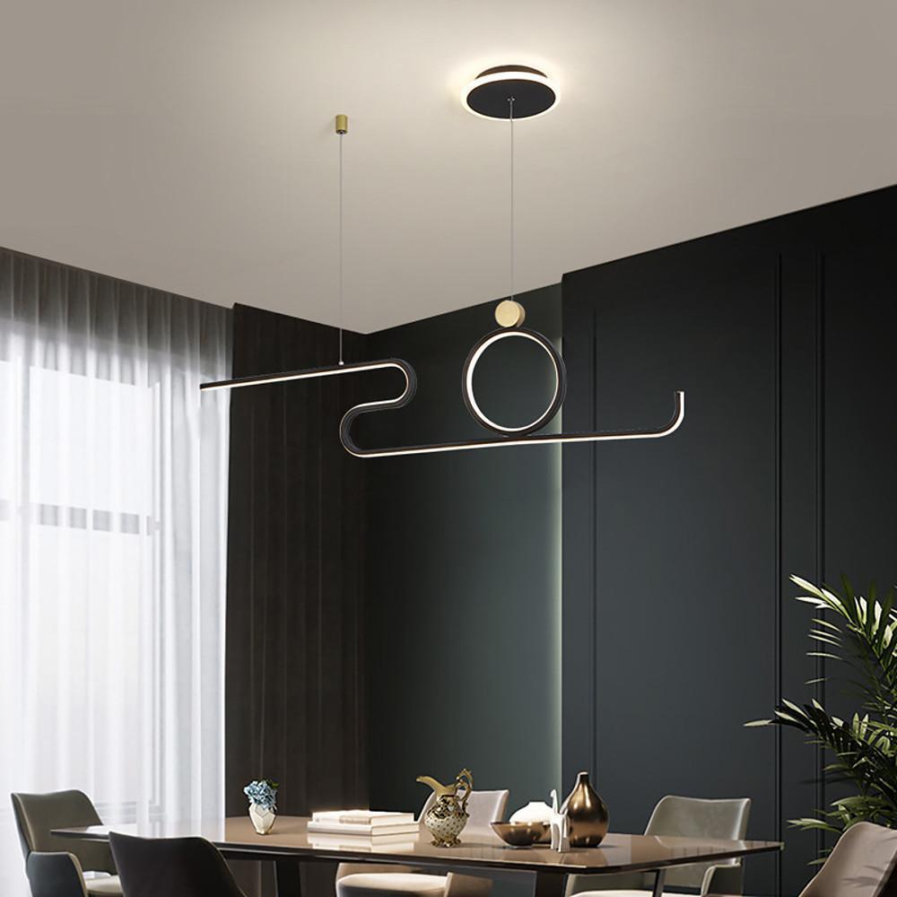 35'' LED 3-Light Single Design Pendant Light Modern LED Metal Silica gel Island Lights-dazuma