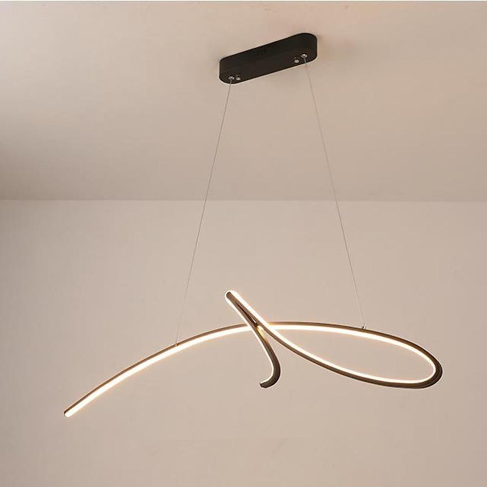 37'' LED 1-Light Single Design Chandelier Modern Artistic Aluminum Silica gel Metal Island Lights