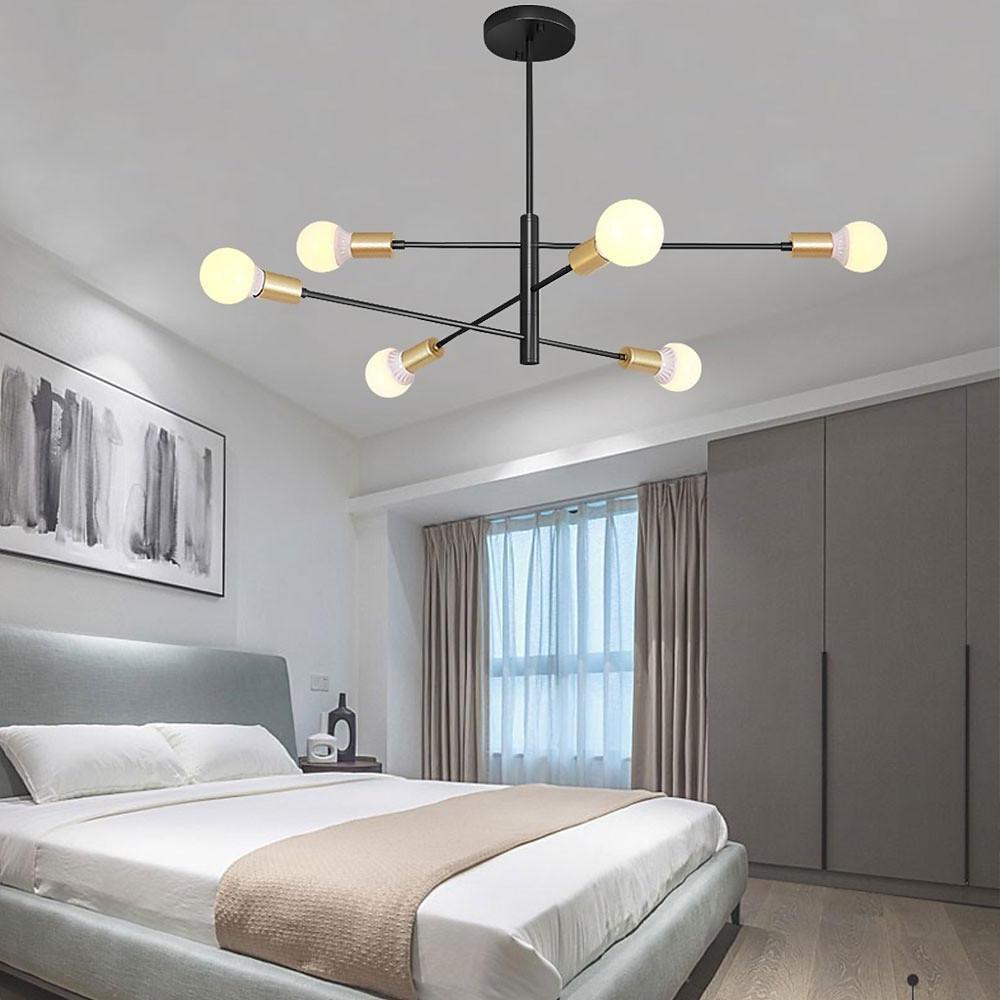 Luxurious 6 - Light Sputnik Chandelier with E27 Bulb Base - 41'' Dia x 31'' H