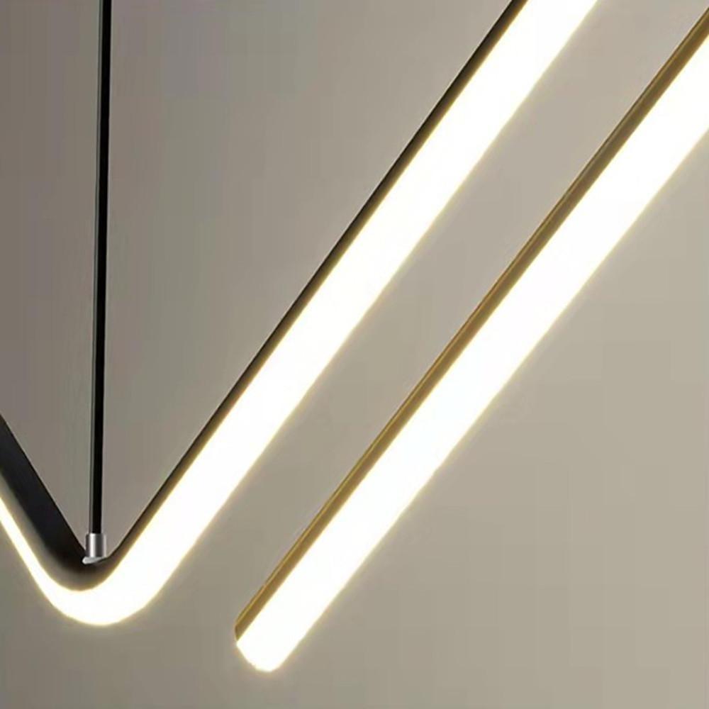35'' LED 2-Light Line Design Pendant Light Nordic Style Aluminum PVC Minimalist Stylish Modern Style Island Lights