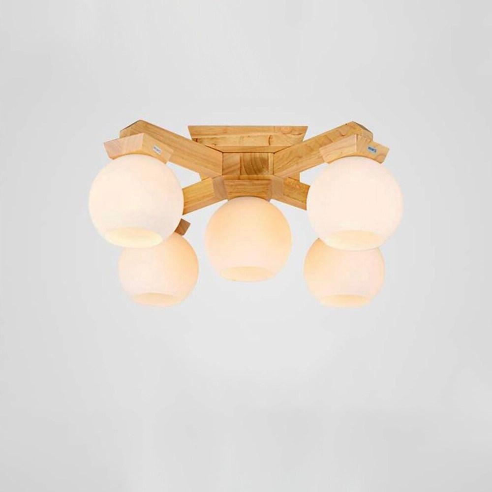 26'' LED Incandescent 7-Light 5-Light 3-Light Single Design Pendant Light Nordic Style Modern Wood Bamboo Glass Pendant Lights