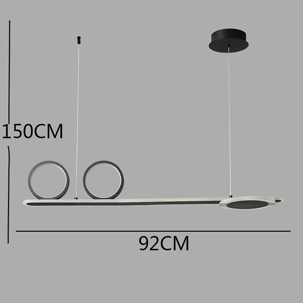36'' LED 1-Light Lantern Desgin Pendant Light Modern Metal Acrylic Island Lights