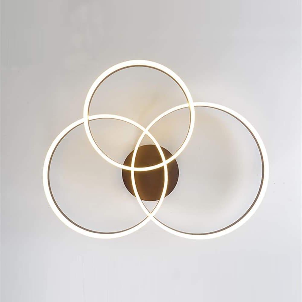 35'' LED 3-Light Lovely New Design Flush Mount Lights Nordic Style LED Metal Acrylic Circle Dimmable Ceiling Lights-dazuma