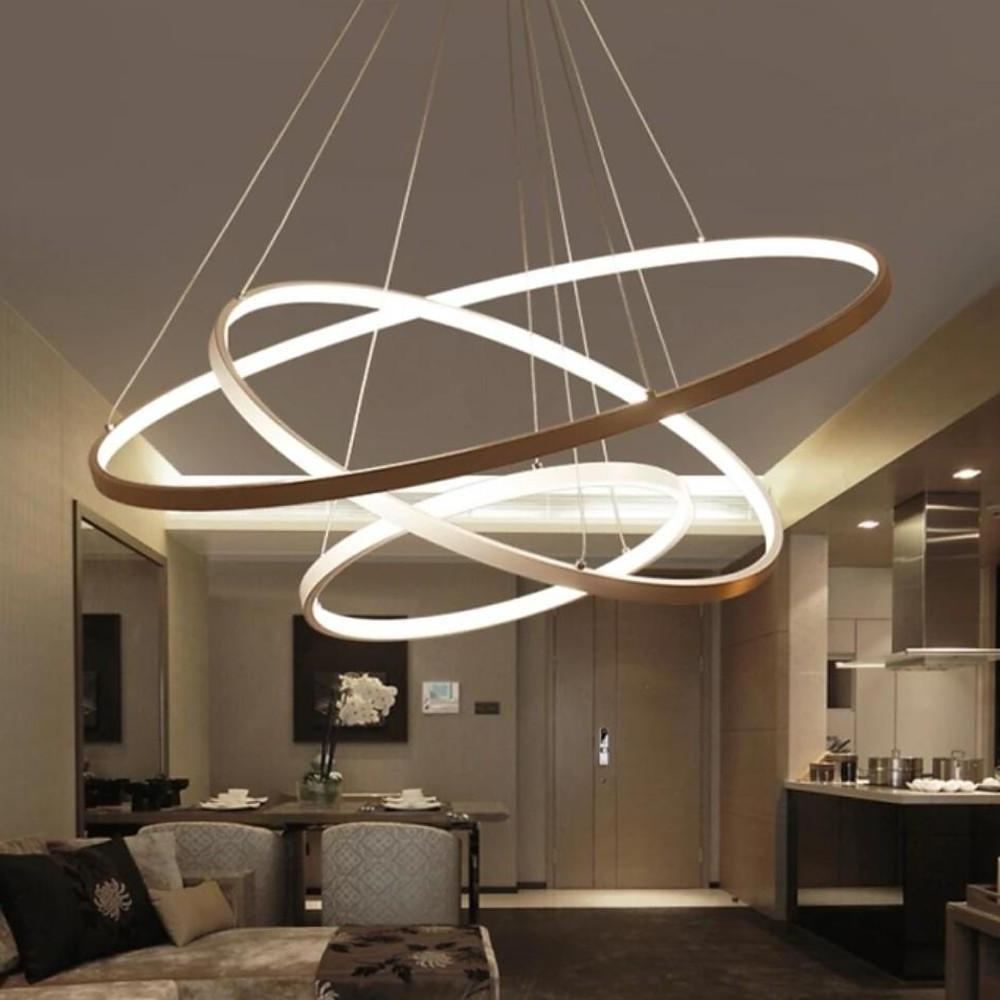 Interweaved 3 - Ring Chandelier Light Dimmable Antique Chandeliers