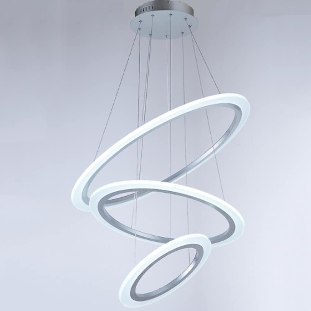 3 - Ring Modern Mid Century Chandelier