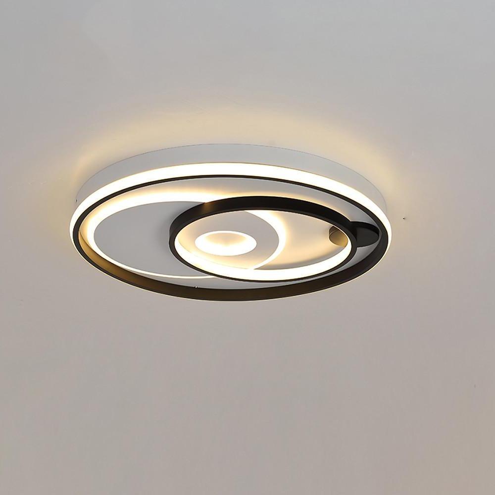 20'' LED 1-Light Geometric Shapes Circle Design Flush Mount Lights Nordic Style LED Metal Acrylic Geometrical Stylish Classic Dimmable Ceiling Lights-dazuma