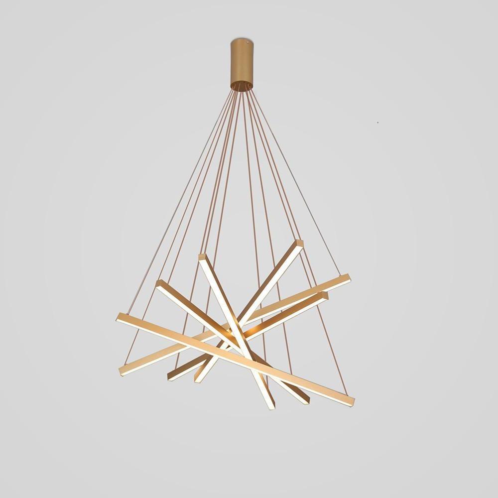 6 - light Cluster Design Multiple Sticks LED Modern Pendant Lighting