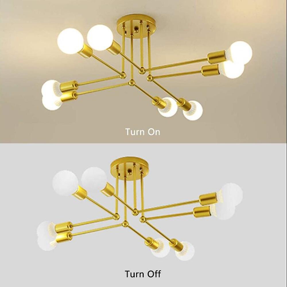 8'' LED 8-Light Mini Style Chandelier LED Contemporary Metal Industrial Ceiling Lights-dazuma