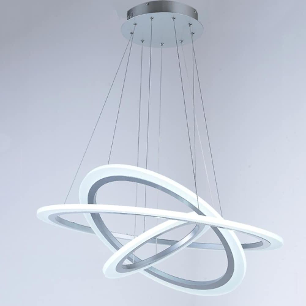 3 - Ring Modern Mid Century Chandelier