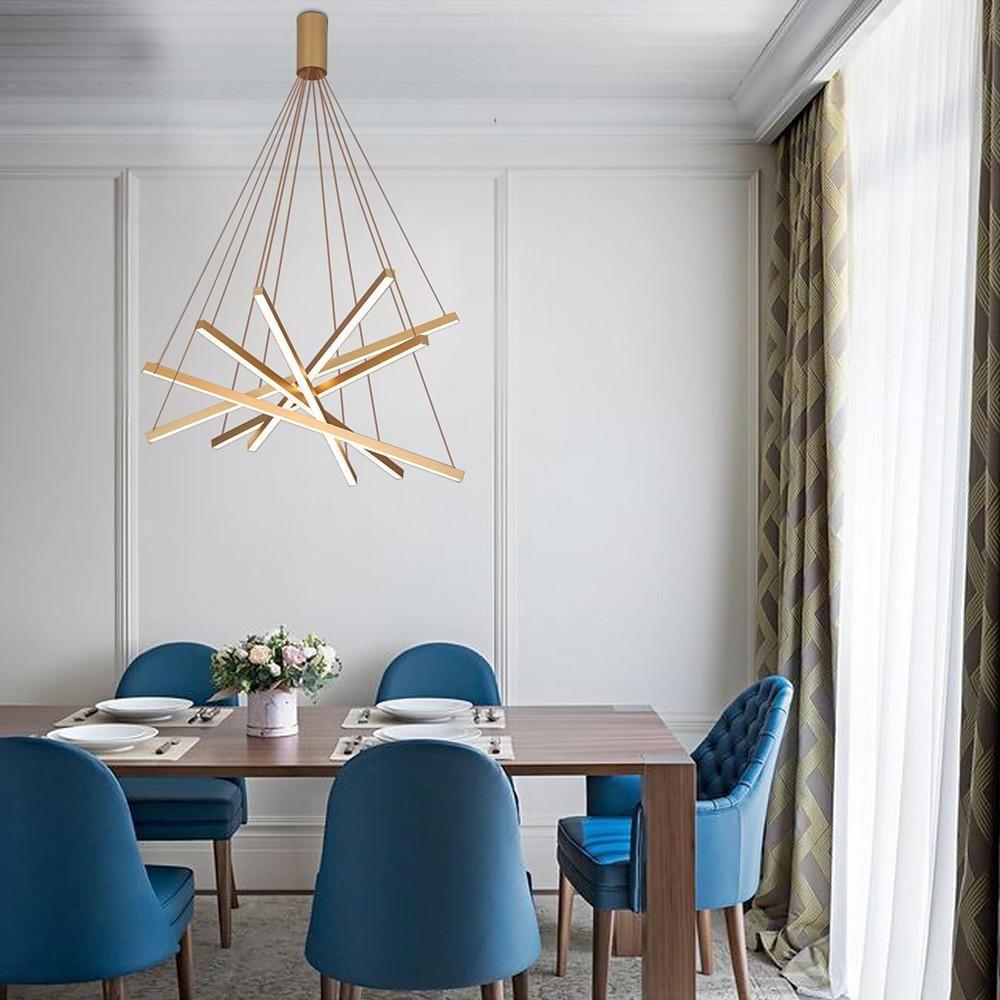 6 - light Cluster Design Multiple Sticks LED Modern Pendant Lighting