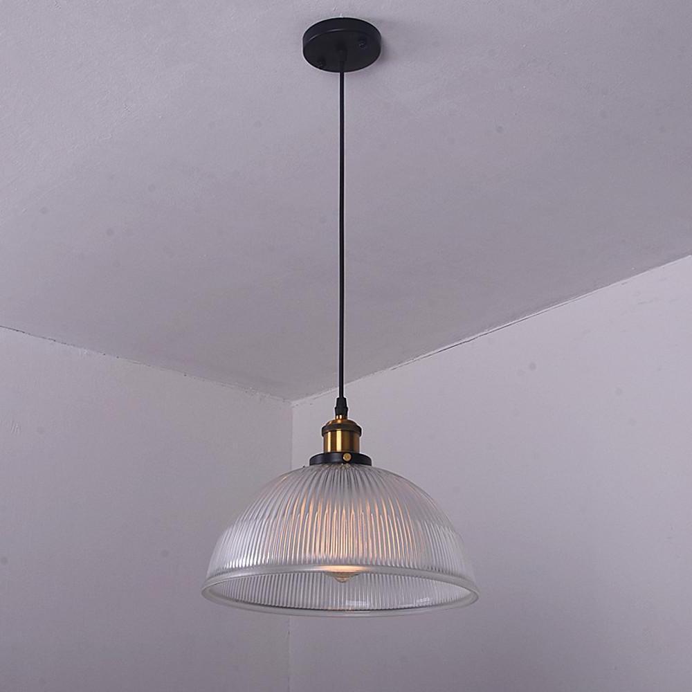 Electroplated Metal Glass Bowl - shaped LED Vintage Pendant Lighting
