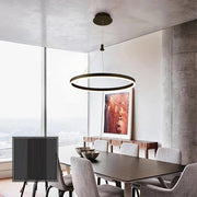 Corona 12''/16''/24'' Wide Circle LED Ringed Glow Modern Chandeliers Hanging Ring Pendant Light