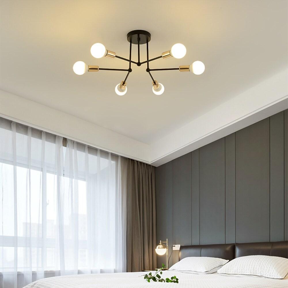 24'' LED Incandescent 6-Light New Design Flush Mount Lights Nordic Style Modern Metal Linear Ceiling Lights