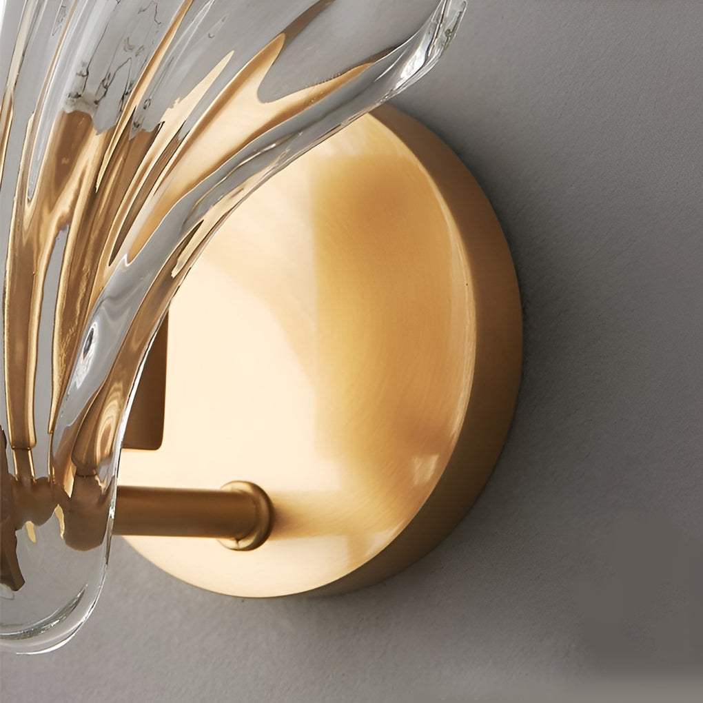 Brighten hallways and lounges with seashell-shaped glass wall lamp elegant LED home lighting, elegant, functional, and energy-efficient.