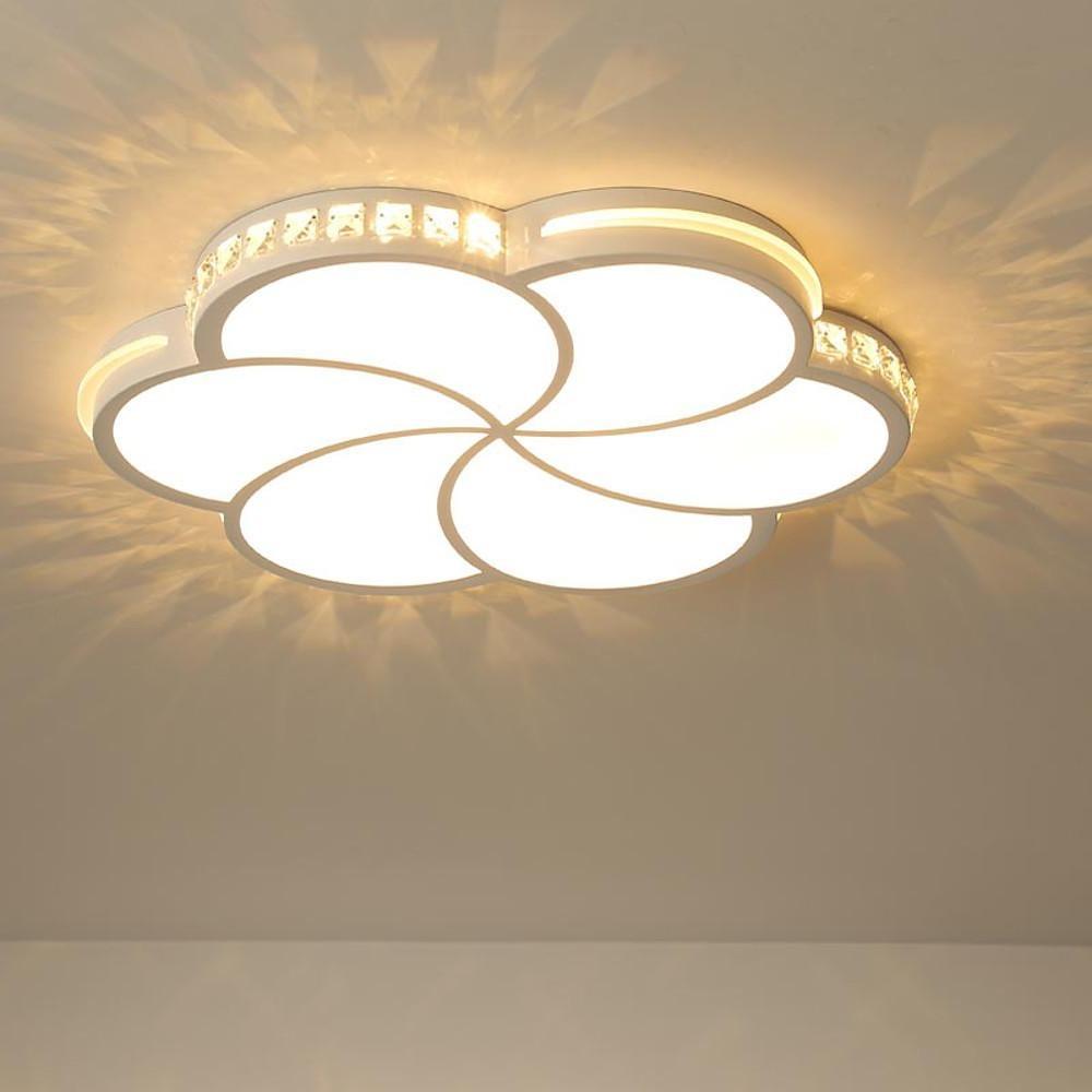20'' LED 1-Light LED Mini Style Adjustable Creative Flush Mount Lights Modern LED Metal Acrylic Geometrical Dimmable Ceiling Lights