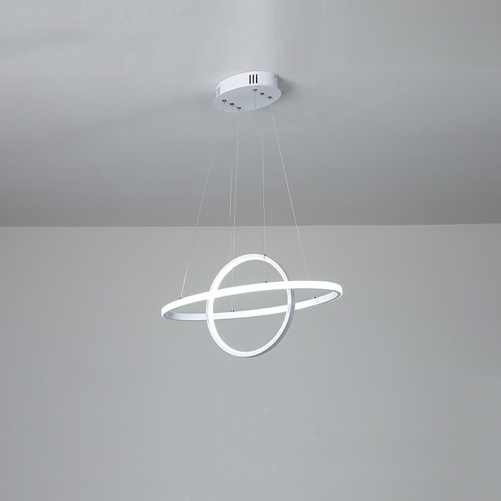 24'' LED 1-Light Circle Design Pendant Light Modern LED Metal PVC Modern Style Pendant Lights-dazuma