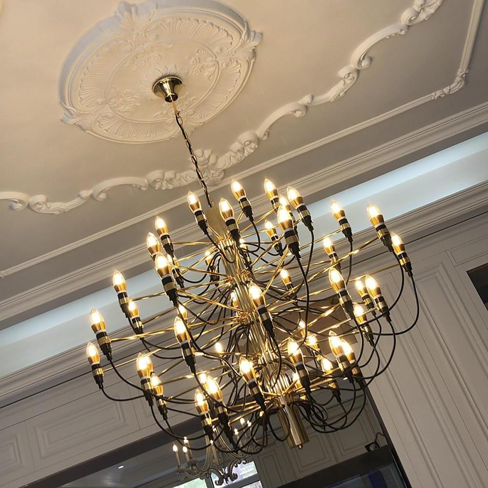 Creative 50 - Light Electroplated Candlestick Design Modern Chandeliers