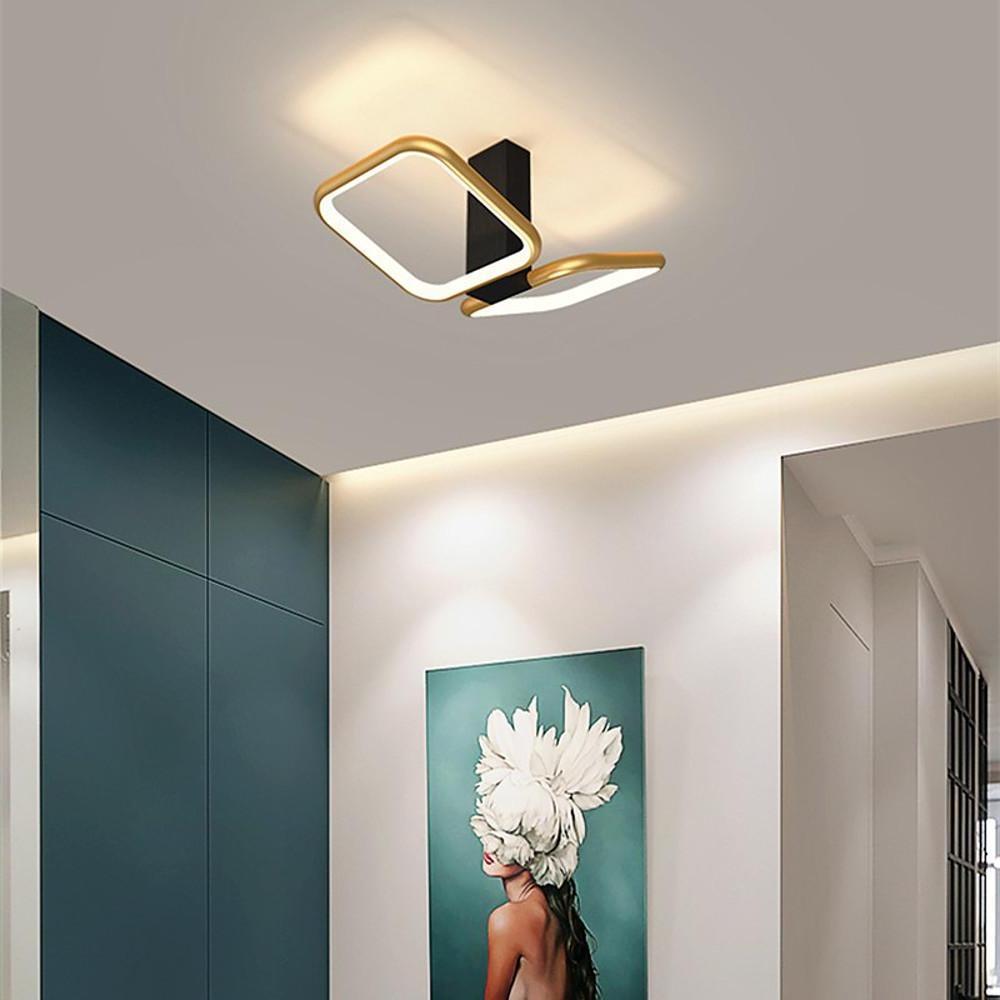 13'' LED 2-Light Geometric Shapes Flush Mount Lights LED Artistic Aluminum Silica gel Metal Stylish Artistic Style Flush Mounts Semi Flush Mounts-dazuma