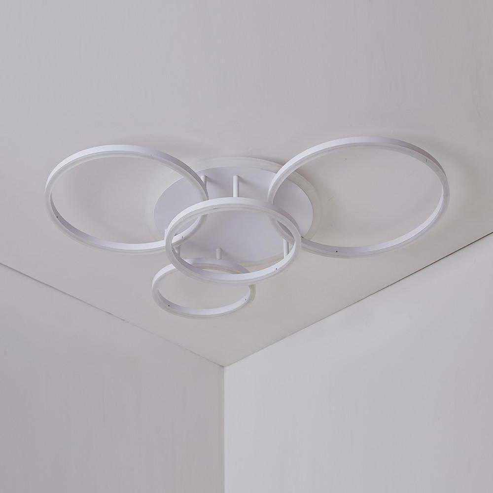 37'' LED 5-Light New Design Flush Mount Lights Nordic Style Modern Metal Acrylic Circle Dimmable Ceiling Lights