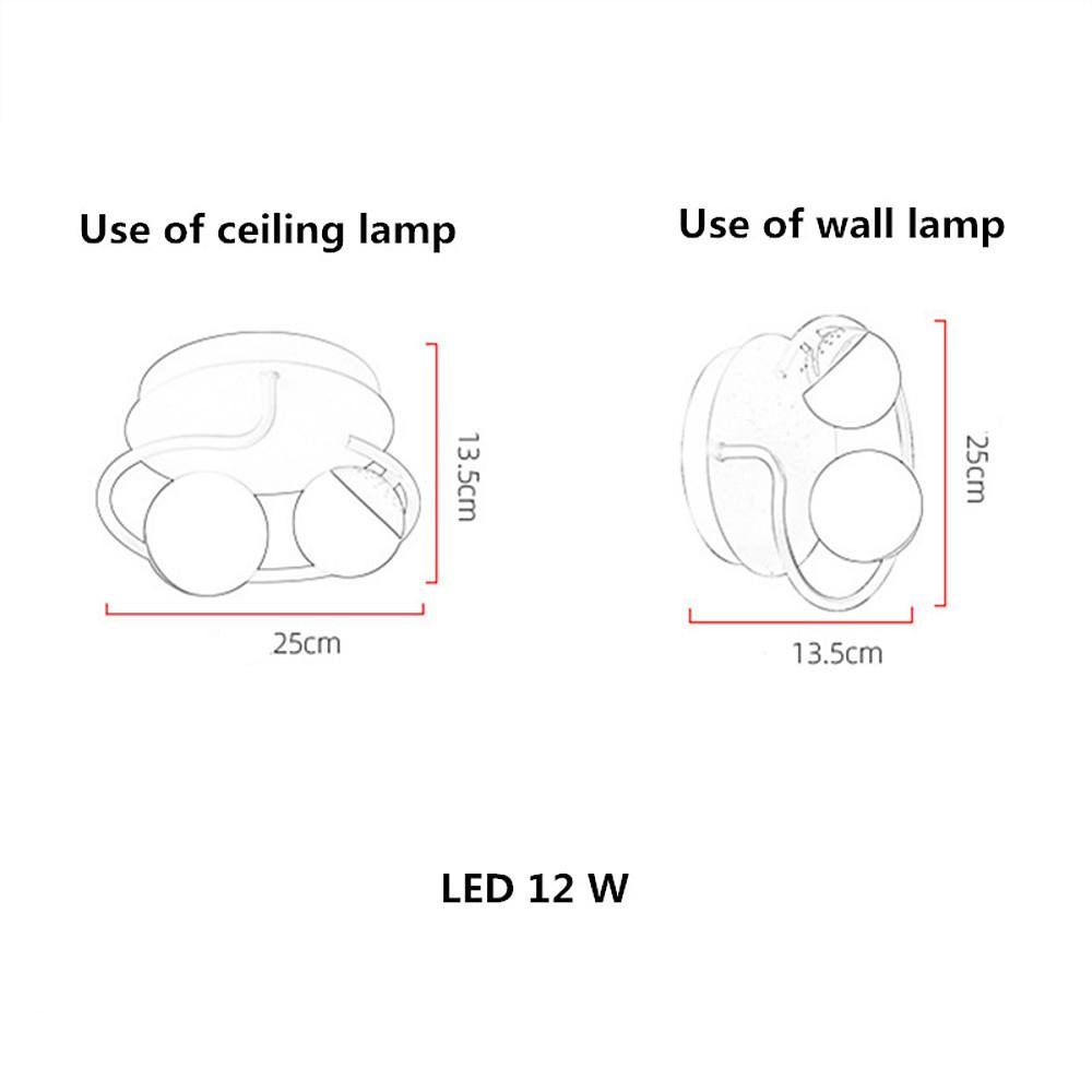 10'' LED 2-Light Cluster Design Flush Mount Lights Nordic Style LED Metal Plastic Ceiling Lights-dazuma