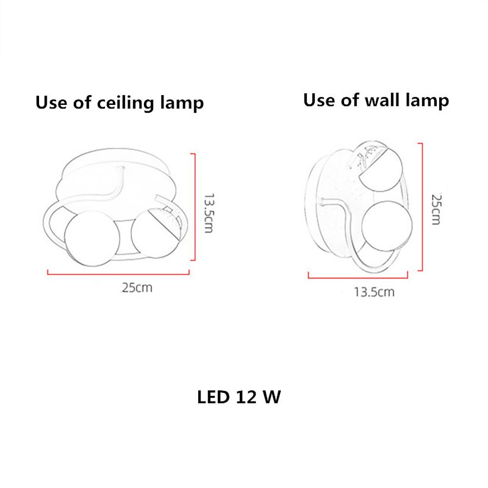 2 - Light Globes Design LED Nordic Flush Mount Ceiling Light Ceiling Lamp