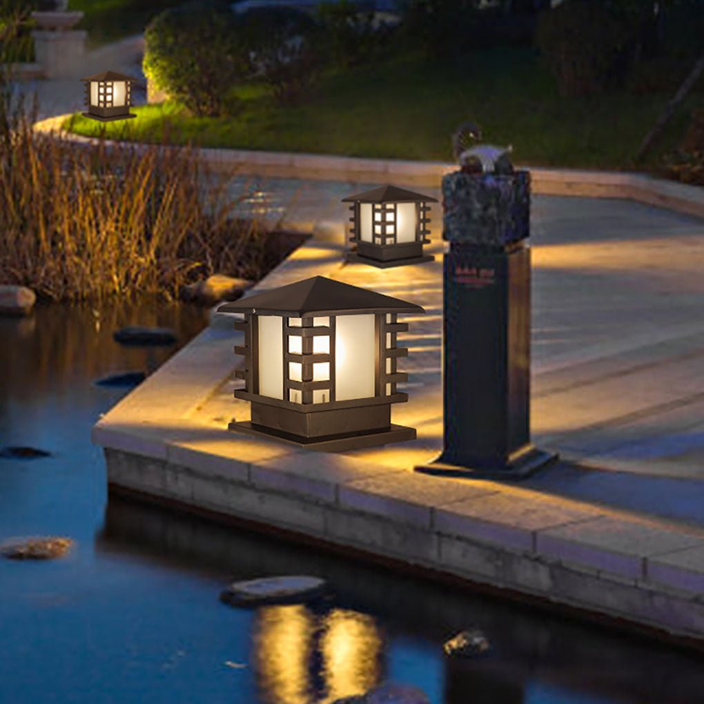European Retro Column Light LED Landscape Decorative Lighting for Villa Courtyard - Dazuma