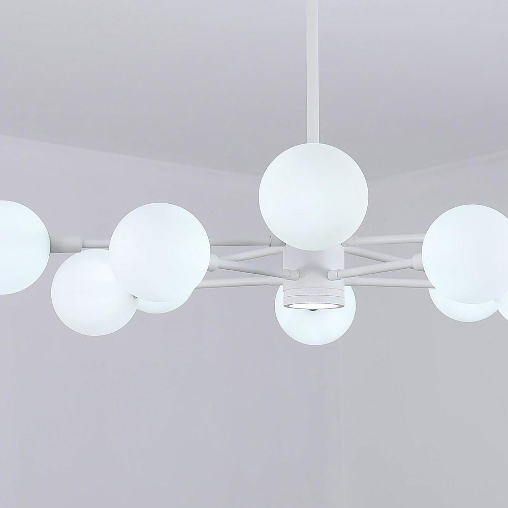 10 - light Glass LED White Contemporary Chandeliers Hanging Lamp Pendant Light