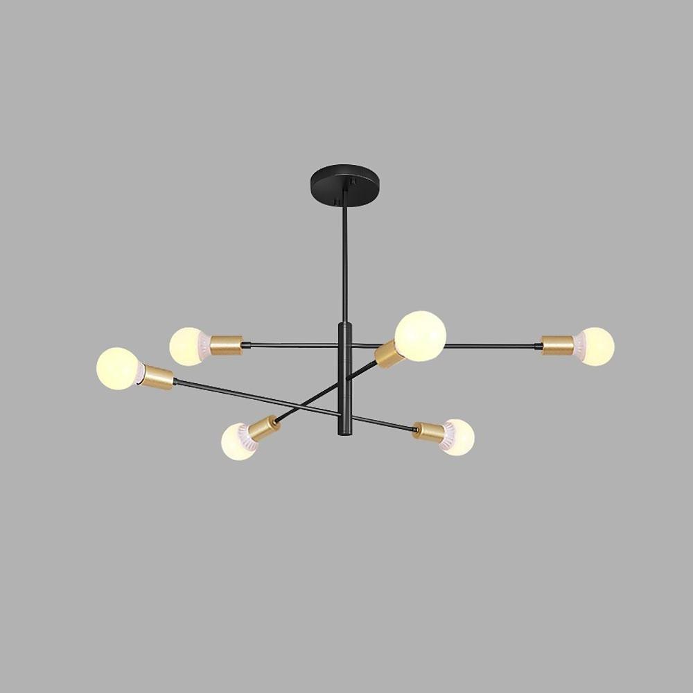 Luxurious 6 - Light Sputnik Chandelier with E27 Bulb Base - 41'' Dia x 31'' H