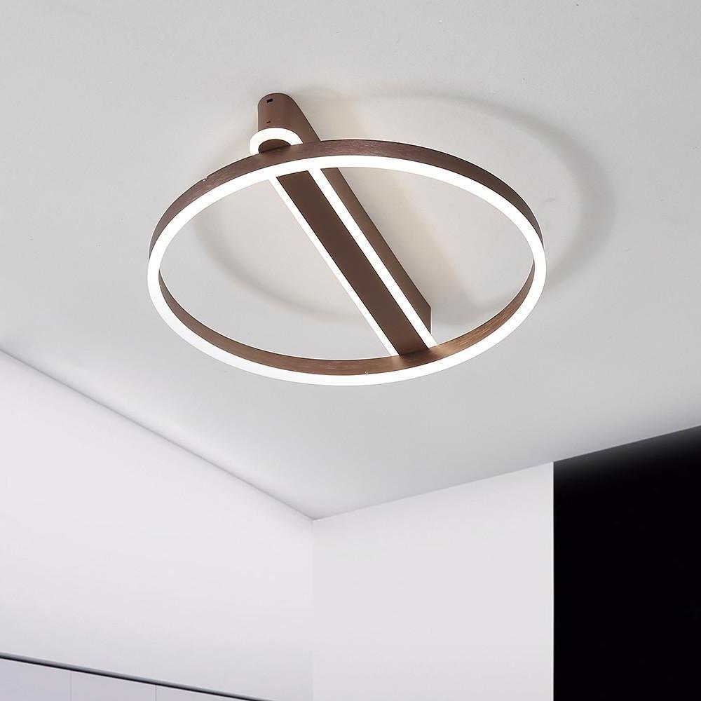 18'' LED 1-Light Circle Design Dimmable Flush Mount Lights Modern LED Aluminum Acrylic Geometrical Circle Dimmable Ceiling Lights-dazuma