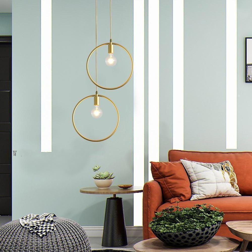 Ceiling Pendant Light Rounded Metal Black and Gold Ceiling Light Rounded Square Pendant Lighting - Dazuma