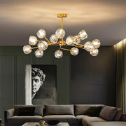 15 - light LED Crystal Copper Modern Sputnik Chandelier Ceiling Lights