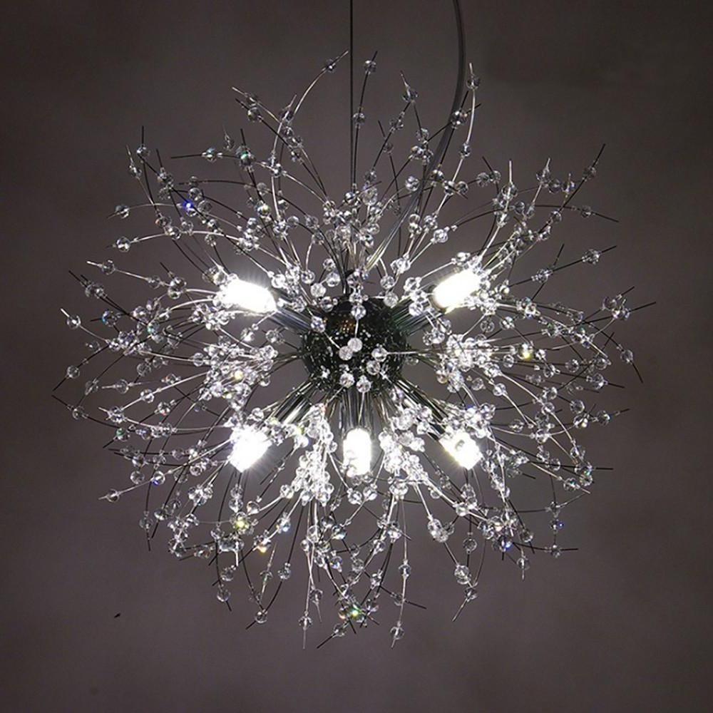 16'' LED 8-Light Mini Style Chandelier Globe LED Chic & Modern Metal Crystal Sputnik Globe Design-dazuma